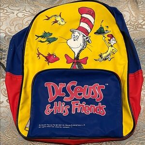 Dr. Seuss Yellow and Blue Kids Backpack